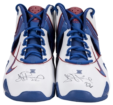 2006 Tayshaun Prince Game Used & Signed Detroit Pistons Nike Sneakers (Player LOA & JSA)
